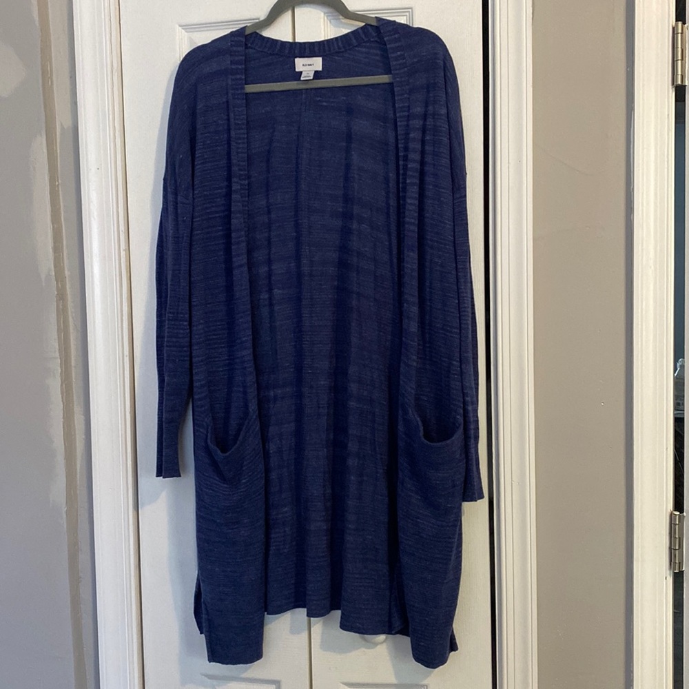 Old Navy Long Sleeves Navy Blue Cardigan with/ Pockets